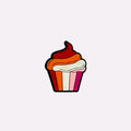 Rainbow Frost Cupcake Charm