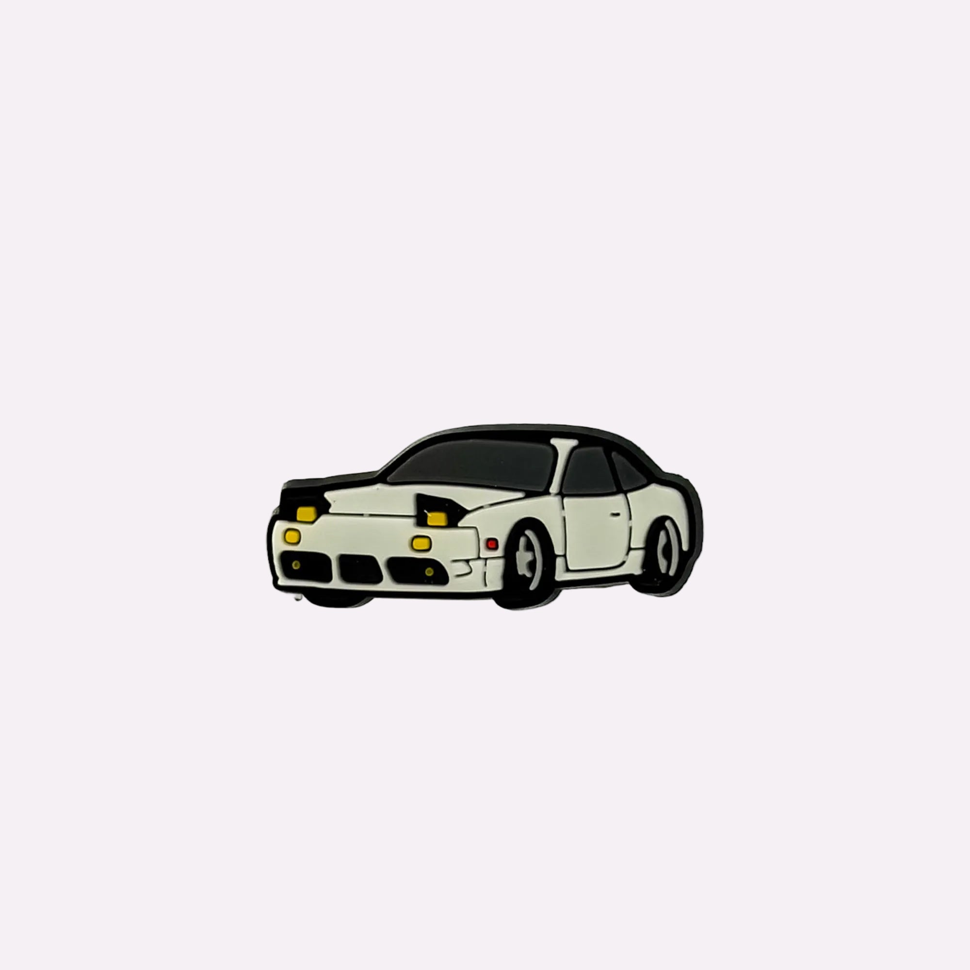 White Sports Coupe Front Charm