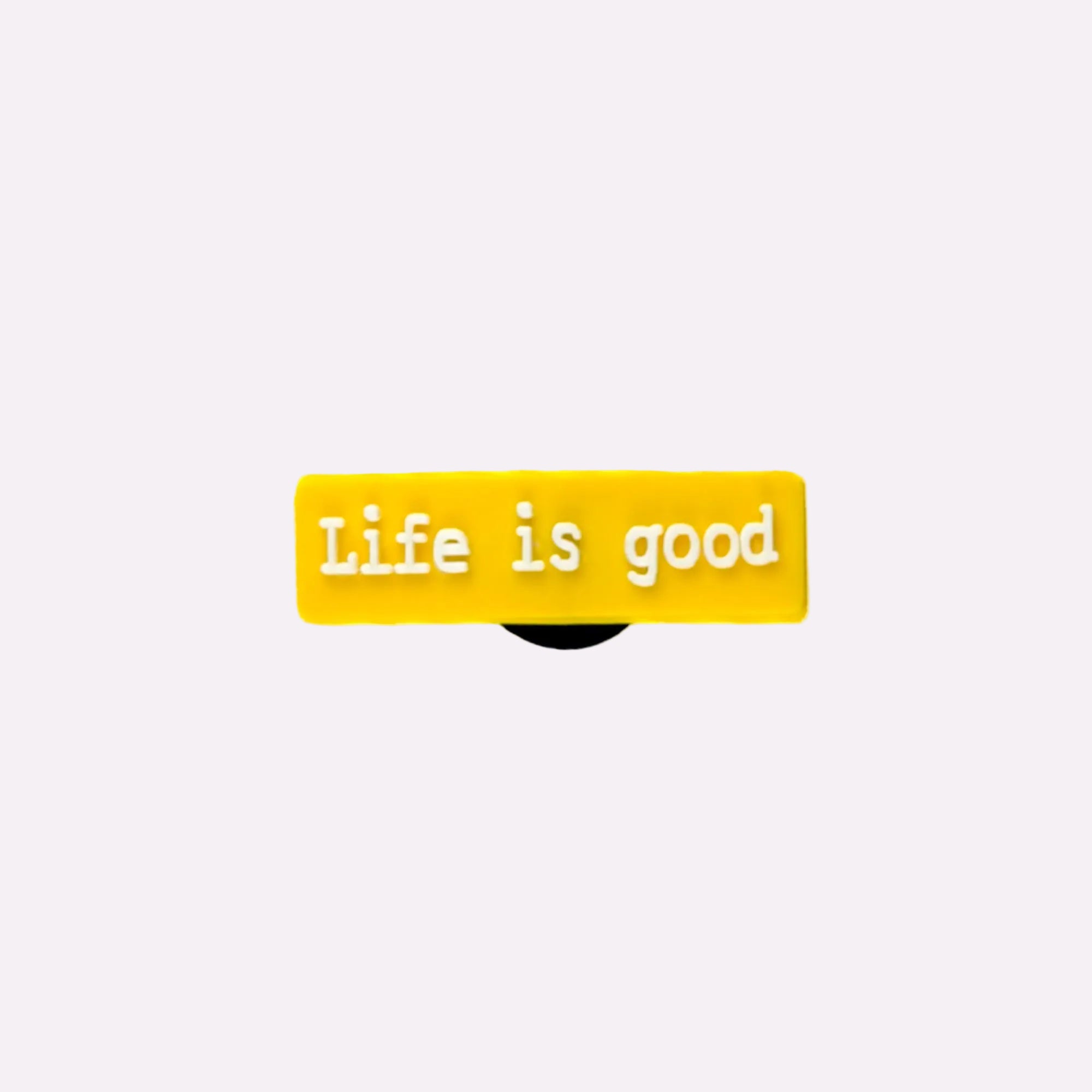 Life Is Good Yellow Bar Charm