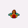 Woman Lifting Dumbbells Charm