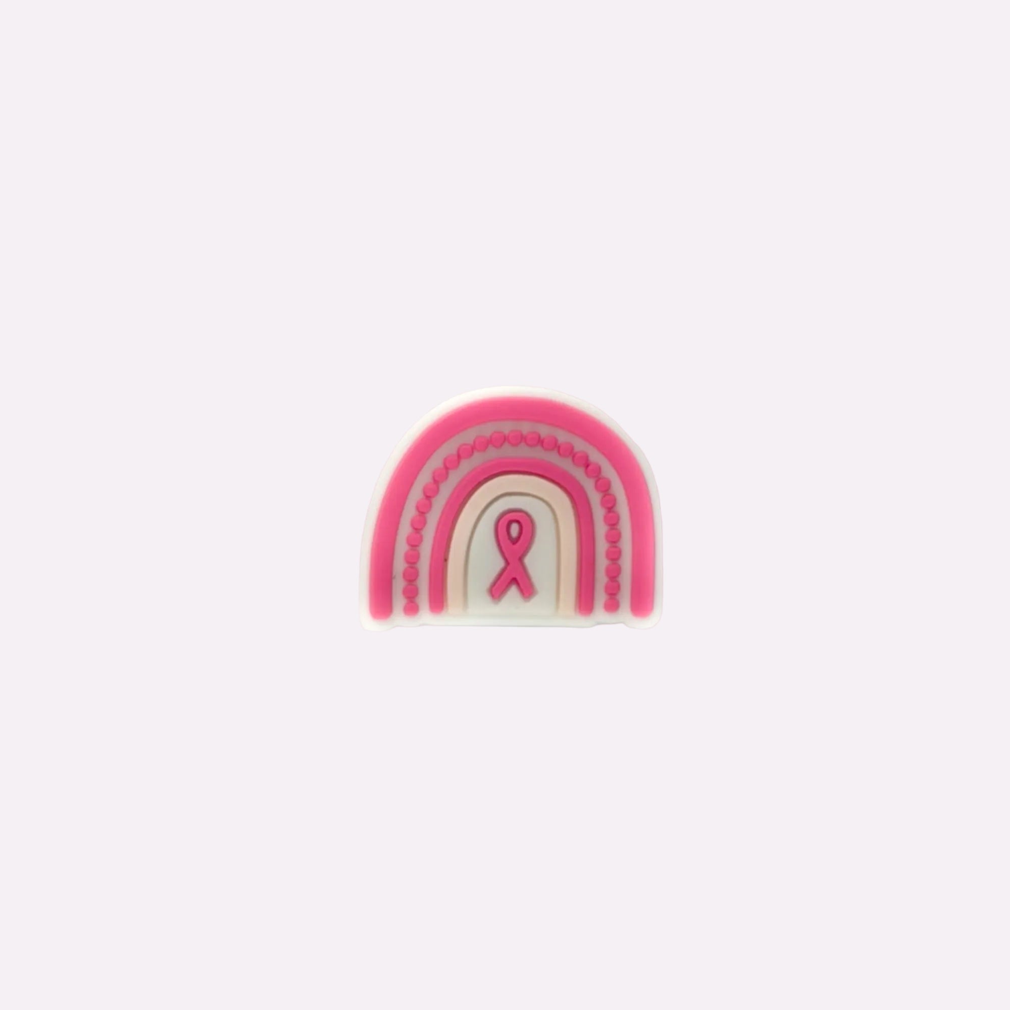 Pink Ribbon Rainbow Charm