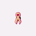 Pink Heart Ribbon Charm