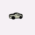 White Sports Car Charm