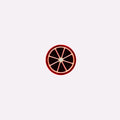 Red Orange Slice Charm