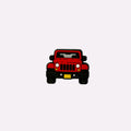 Red Jeep Front Charm
