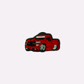 Lowered Red Pickup Truck Charm