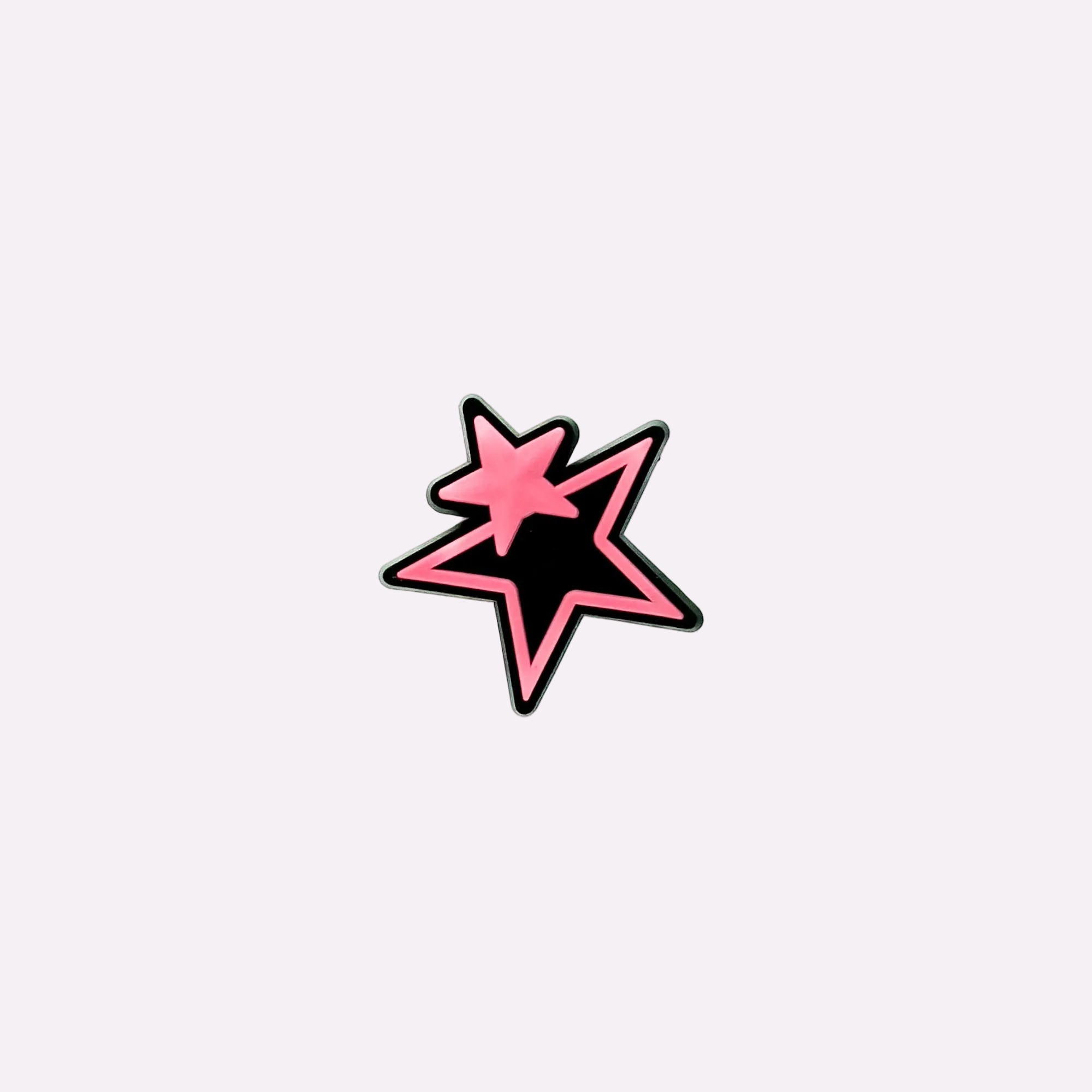 Pink Star Outline Charm