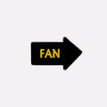 Fan Arrow Charm