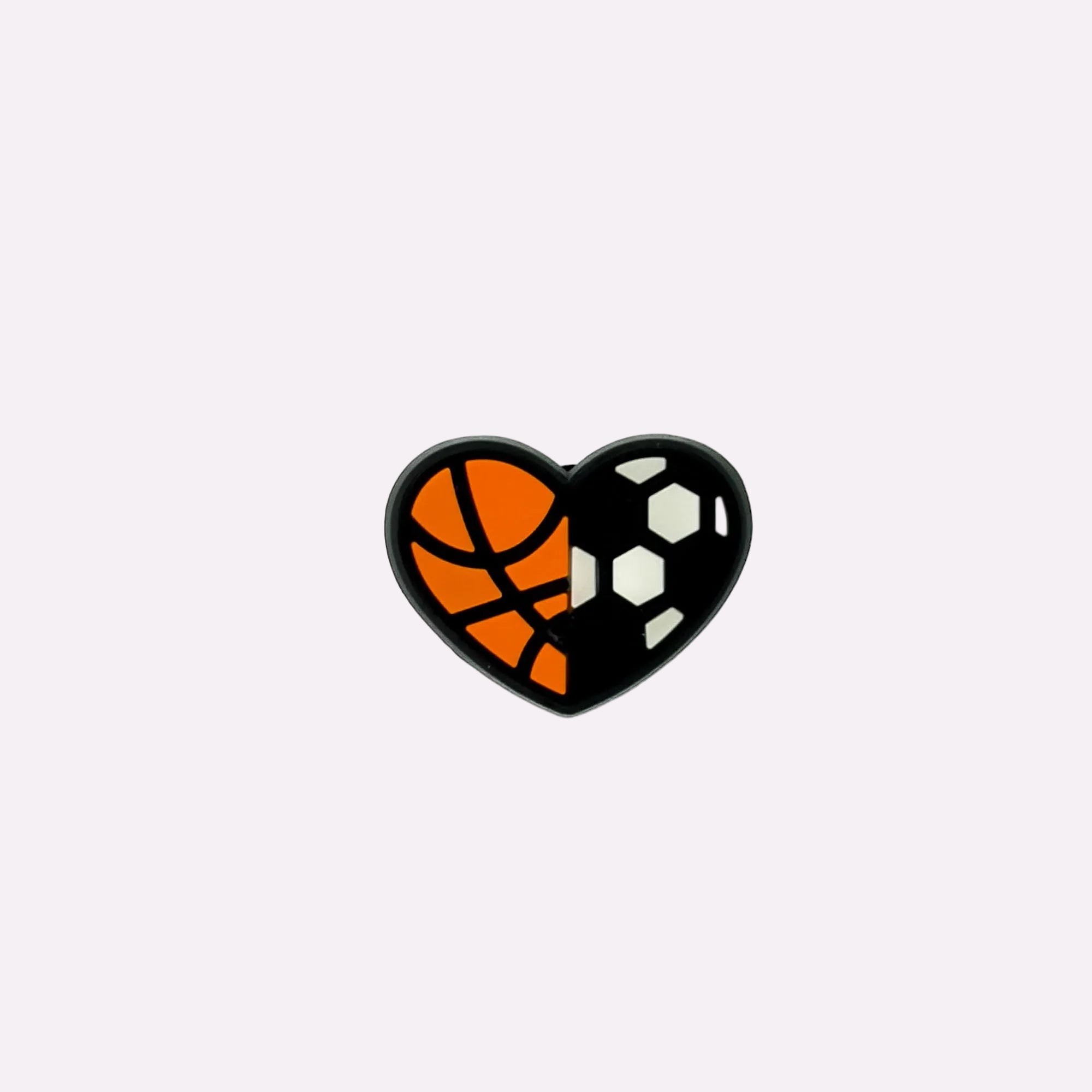 Basketball & Soccer Heart Charm