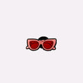 Red Cat-Eye Sunglasses Charm