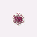 Good Vibes Checker Flower Charm