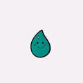 Happy Water Drop Charm