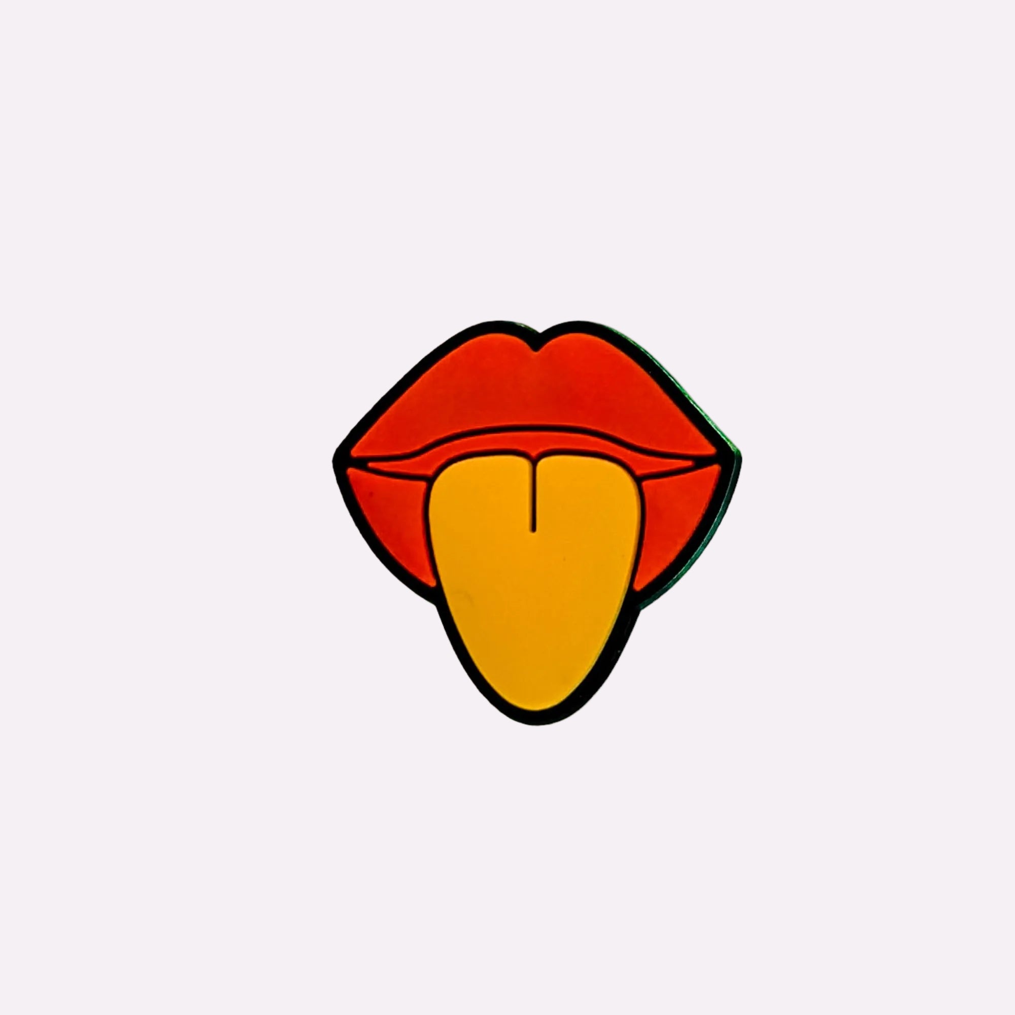 Red Lips Tongue-Out Charm