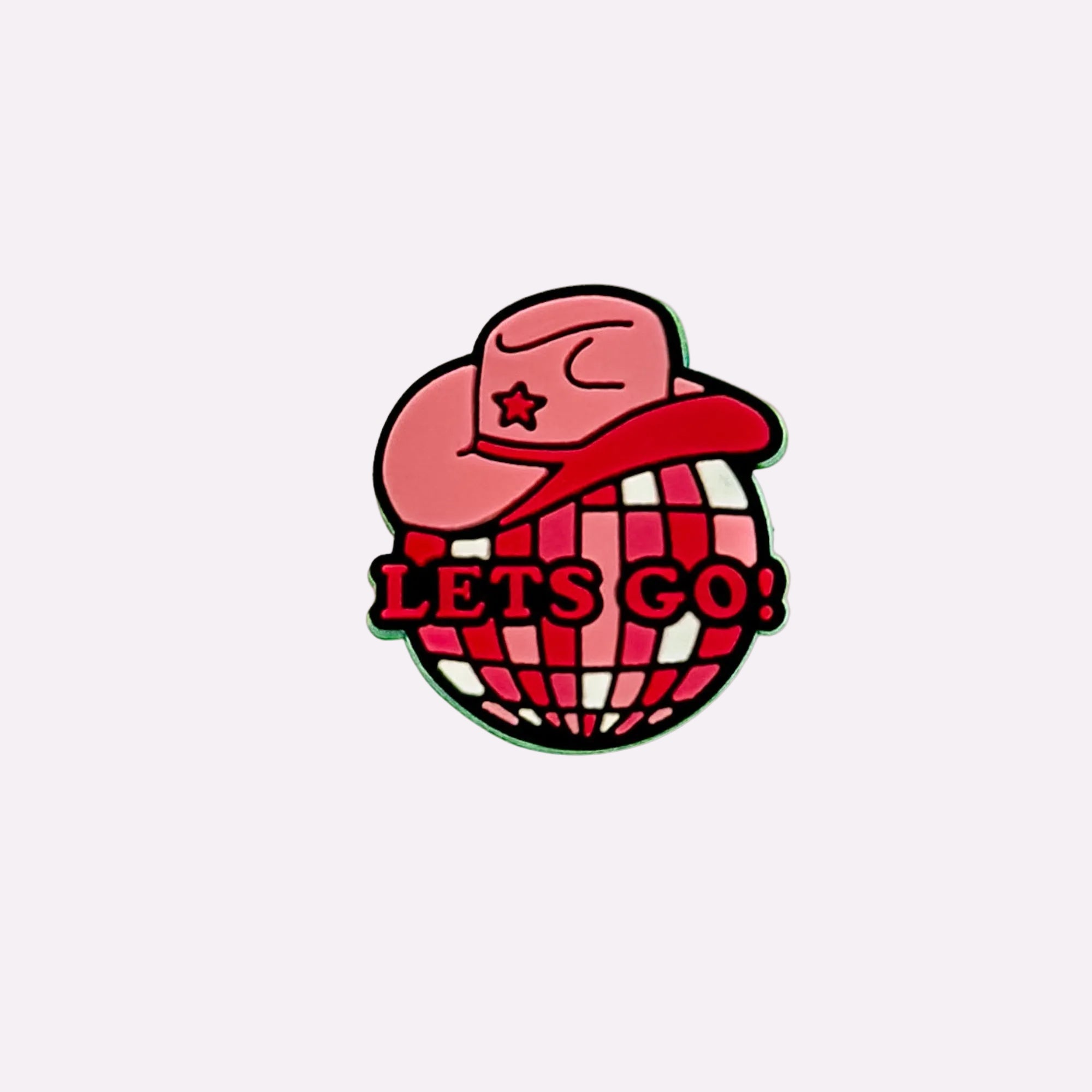 Pink Cowgirl “Let’s Go!” Disco Charm