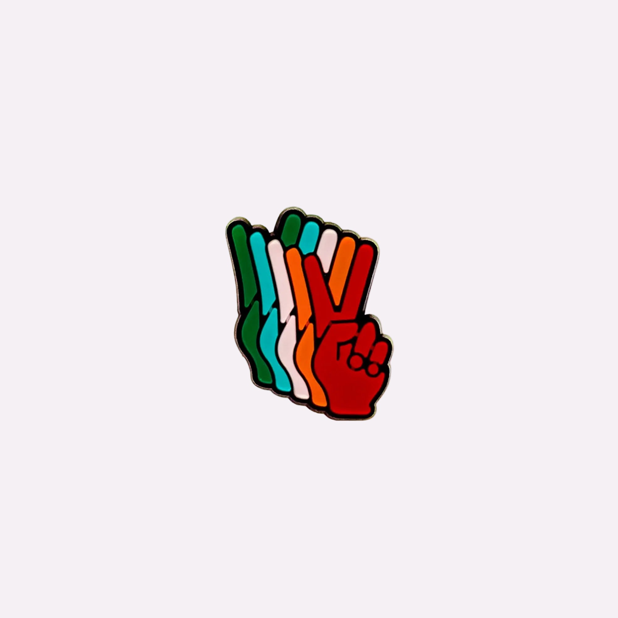 Multicolor Peace Hand Charm
