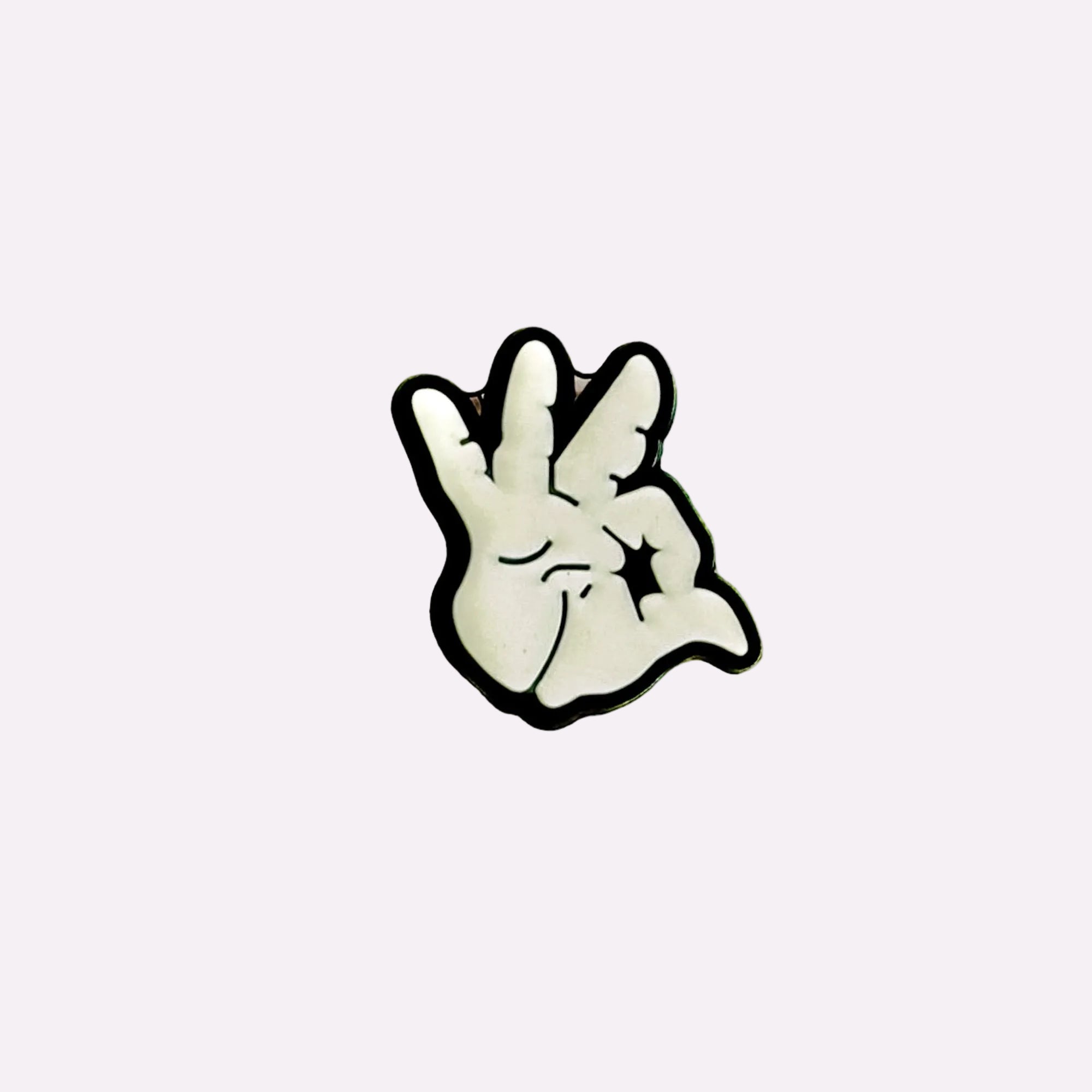 White OK Hand Charm