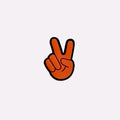 Orange Peace Hand Charm