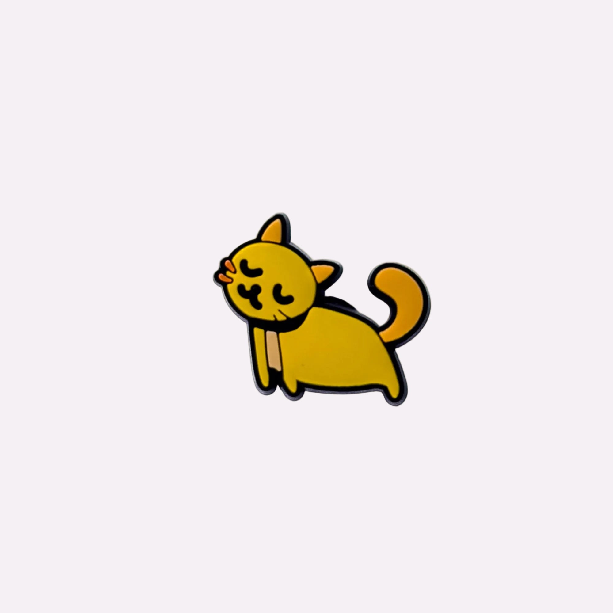 Sleepy Yellow Cat Charm