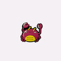 Smiley Pink Crab Charm