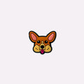 Happy Corgi Face Charm