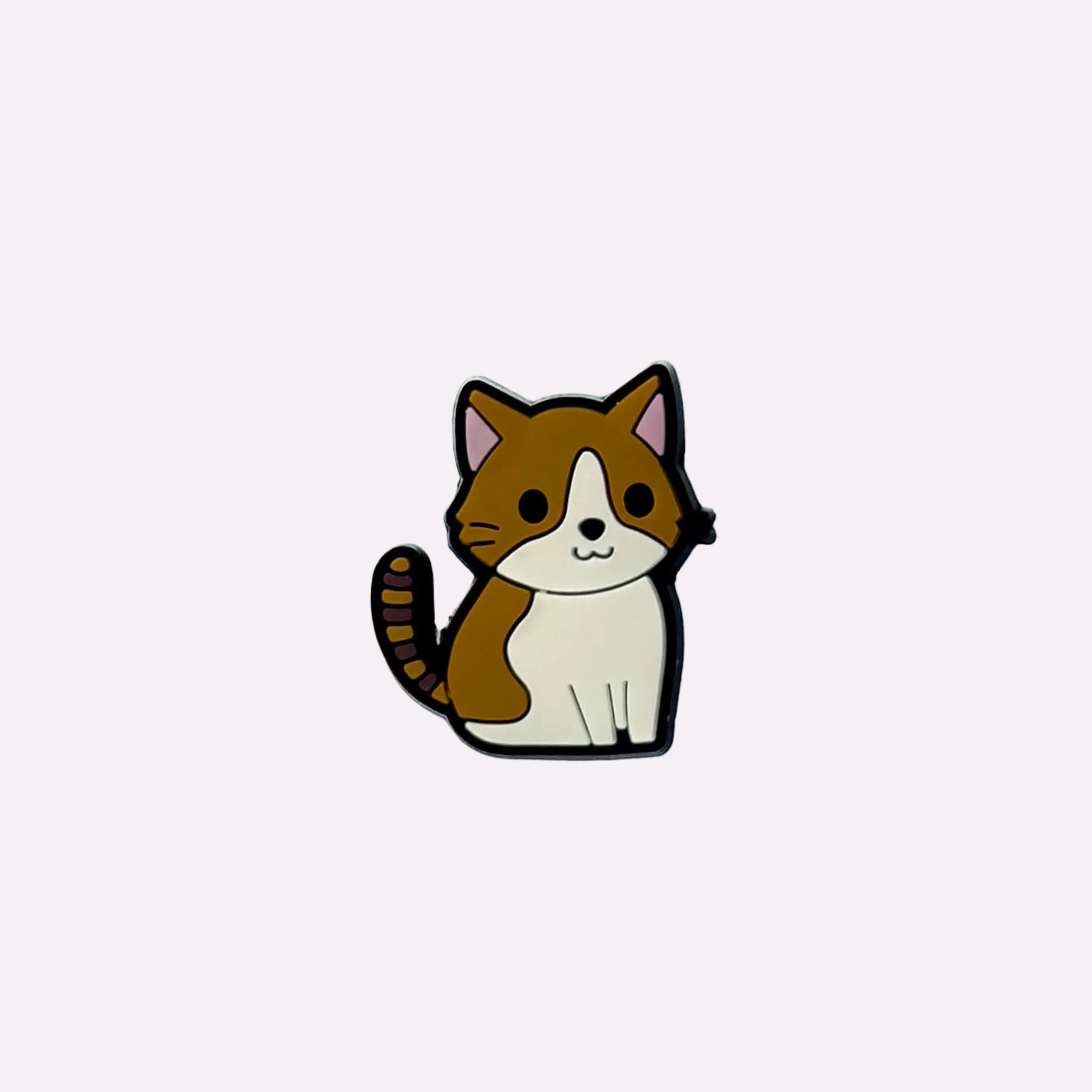 Brown White Kitten Charm