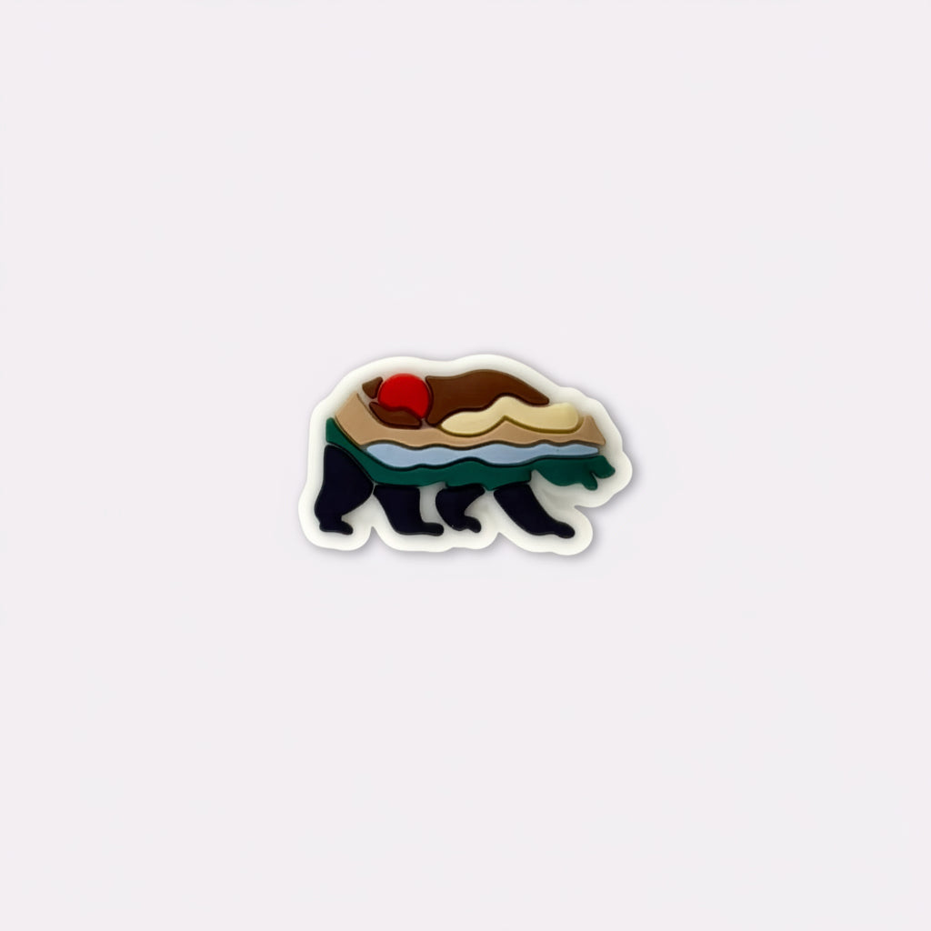 Sunset Mountain Bear Charm