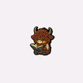 Reading Highland Cow Charm