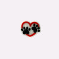 Paw Print Heart Charm