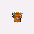 Cowgirl Highland Cow Charm