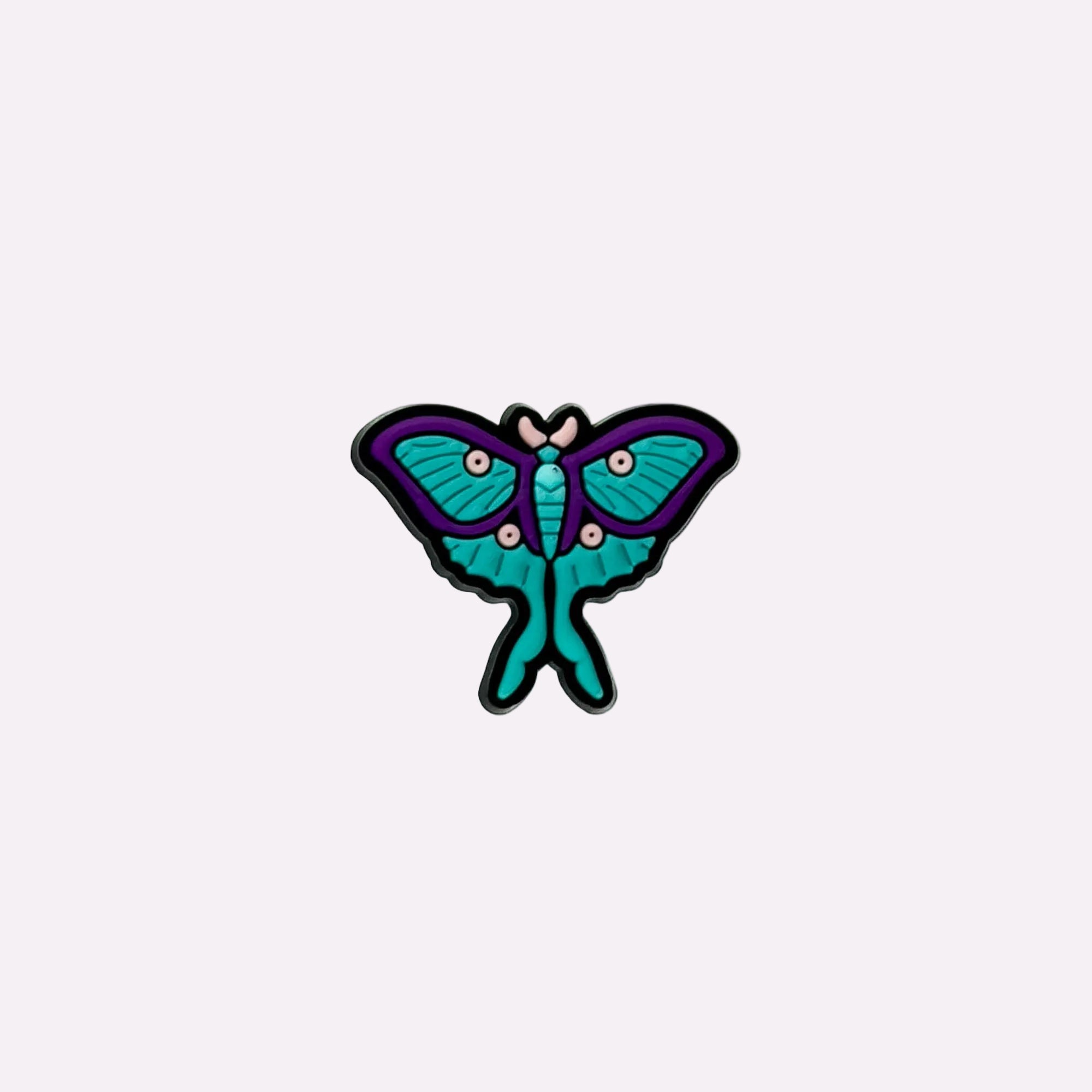 Blue Luna Moth Charm