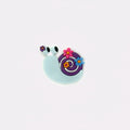 Floral Swirl Snail Charm