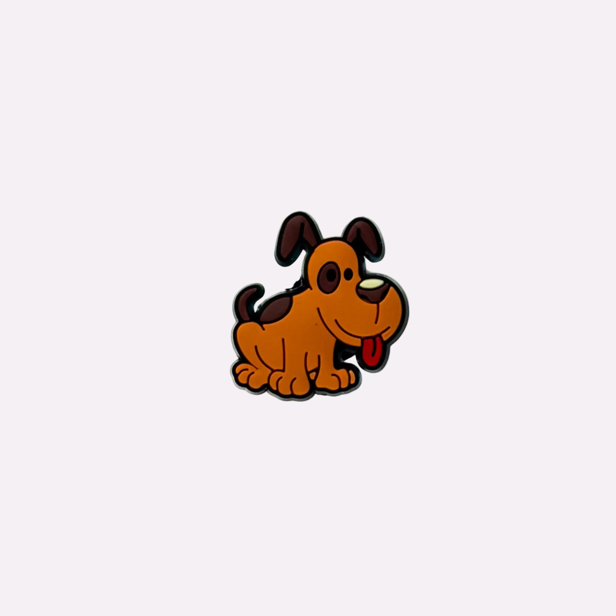 Happy Brown Puppy Charm