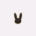 Black Bunny Face Charm