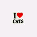 I Love Cats Charm
