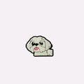 Fluffy White Puppy Charm