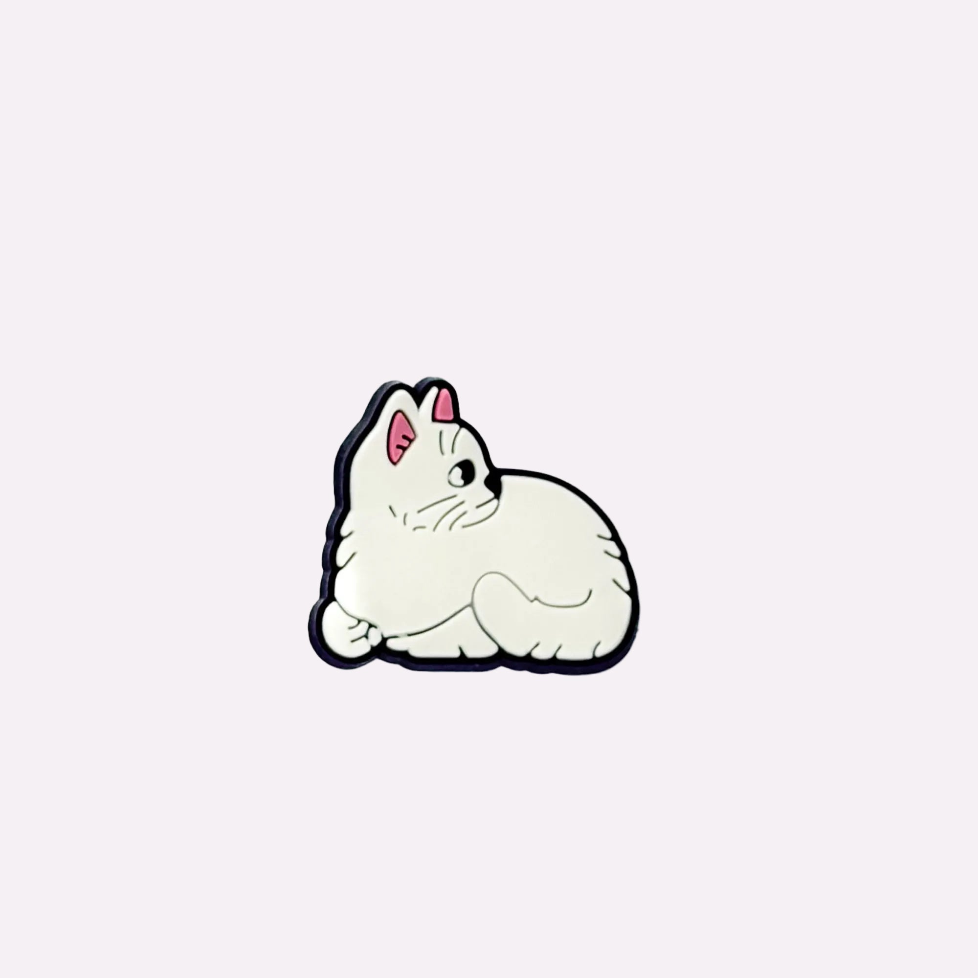 White Kitty Charm
